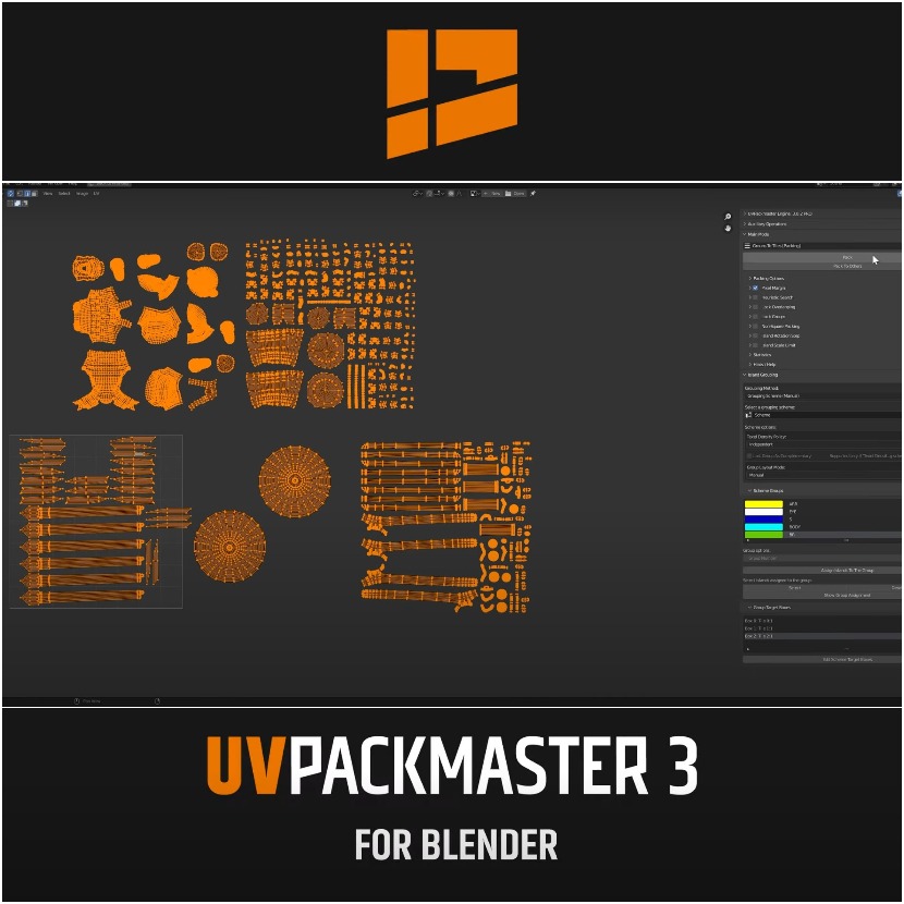 Glukoz - UVPackmaster 3 - GPU Accelerated Script for Blender 